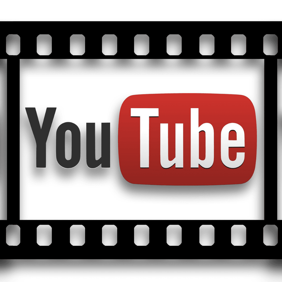 clip of filmstrip with YouTube text in the center