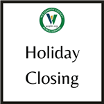Holiday Closing with library logo