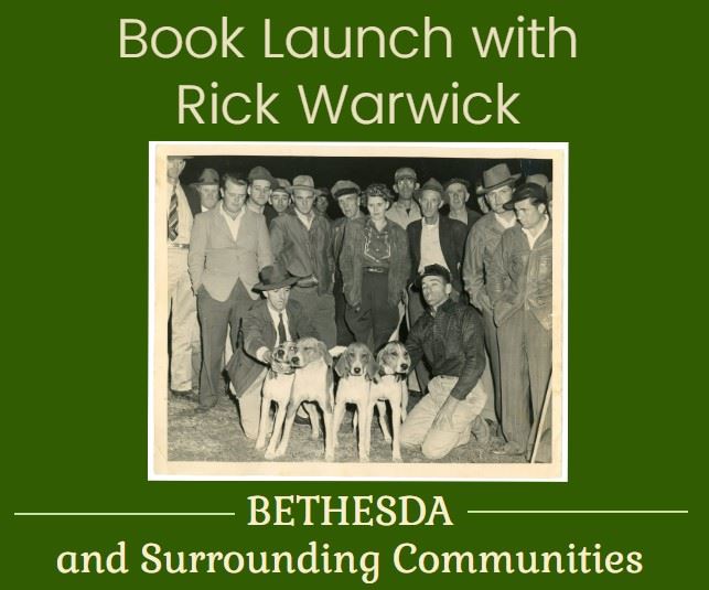 Bethesda book with photo of fox hunters and dogs